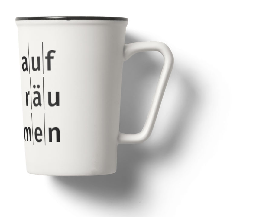 aufräumen häferl