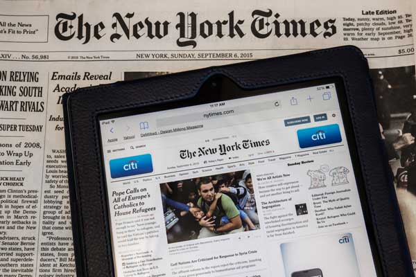 NYTimes digital and print